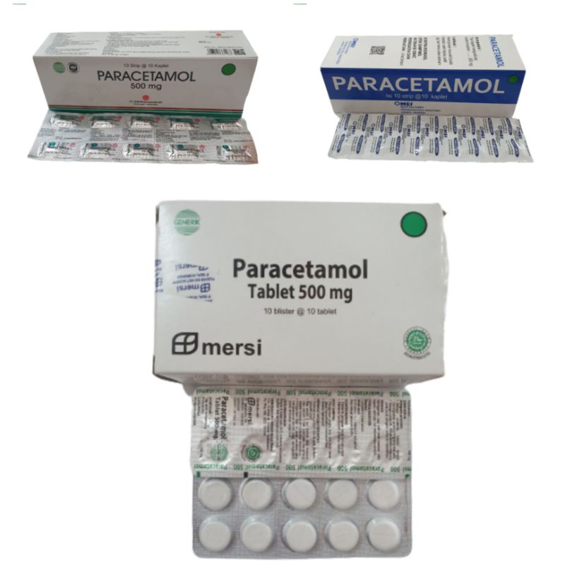 Jual Paracetamol 500mg Mersi / Paracetamol 500mg MEF / Paracetamol PIM