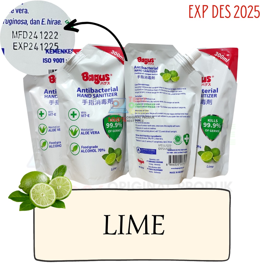 Bagus Hand Sanitizer Refill 300ml Pouch