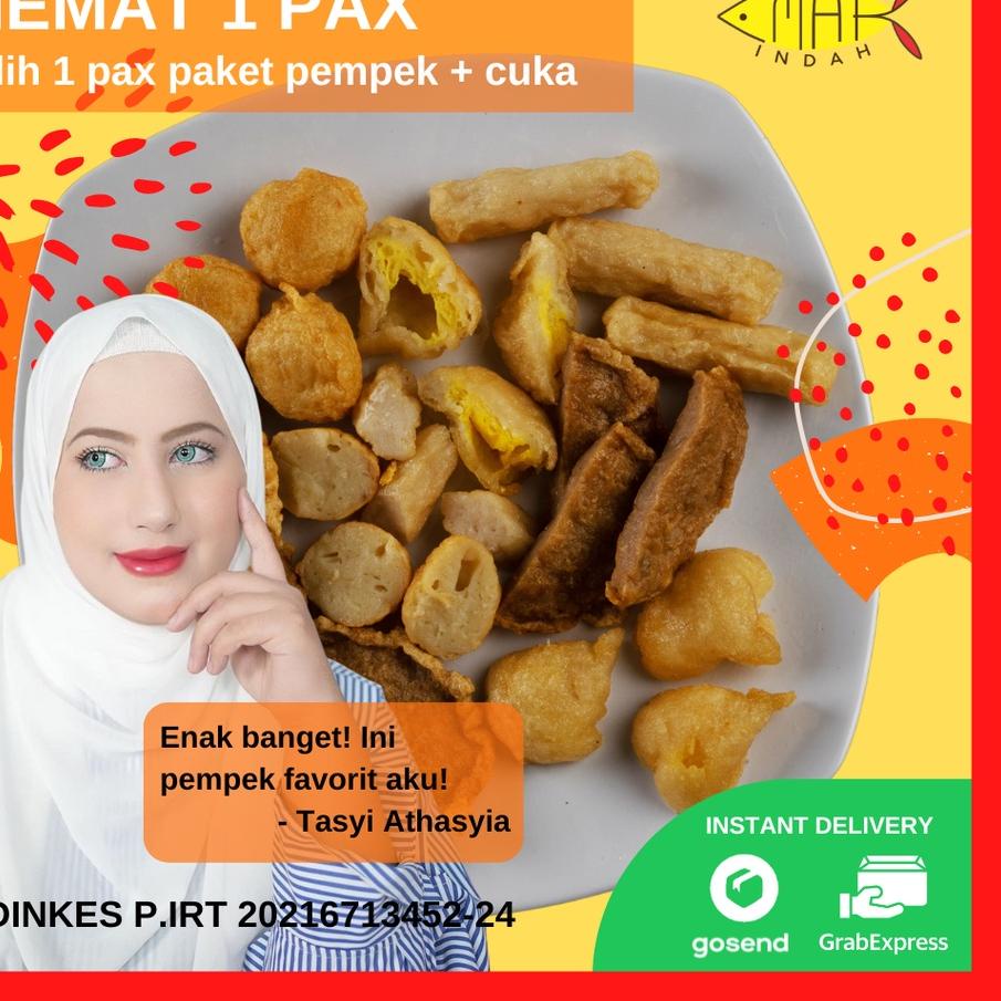 

✨Original✨ PEMPEK EMAK INDAH - PEMPEK MPENAK PALEMBANG ASLI IKAN TENGGIRI - Paket 1 Pax KAPAL SELAM DAN CAMPUR 