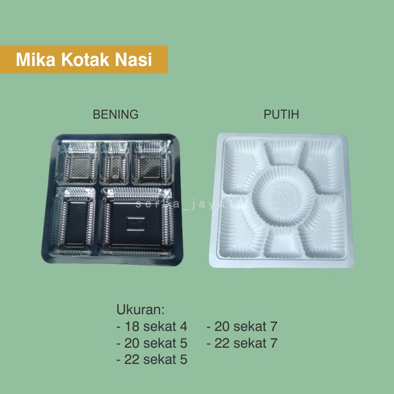 Mika Kotak Nasi 18 / 20 / 22/MKP 22 sekat 7/AG 20 sekat 7