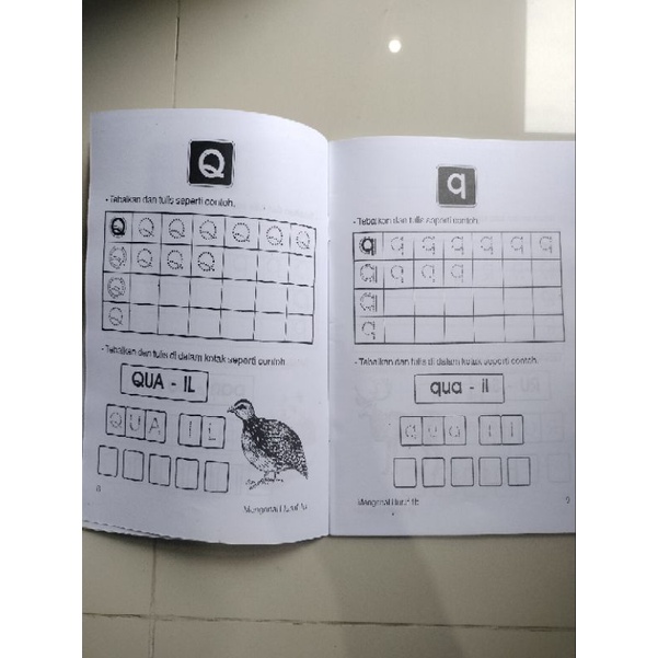 buku mulai mengenal huruf besar kecil 1a dan 1b