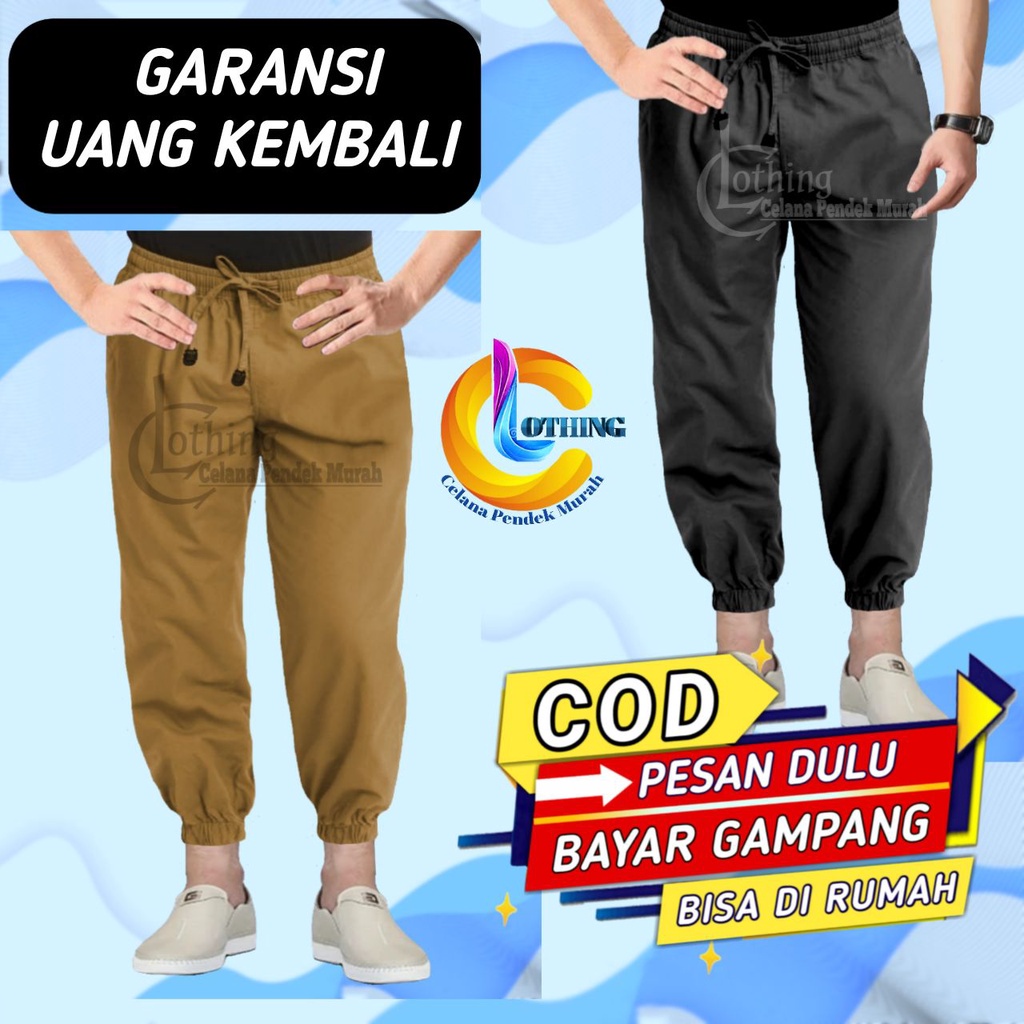 Joger Pria Joger Sirwal Pria Dewasa Long Pants Santai Harian Laki Laki Pangsi Model Casual Slim Fit 