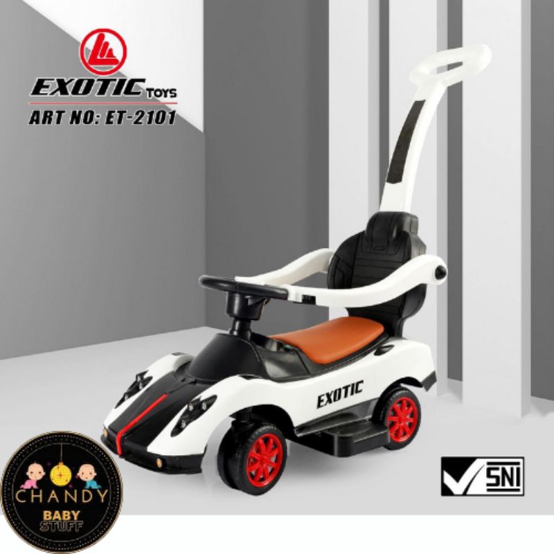 MOBIL MOBILAN TOLOCAR ANAK ET 2101 EXOTIC (RODA BISA BER PUTAR 360°, JOK KULIT, MUSIK DAN LAMPU)