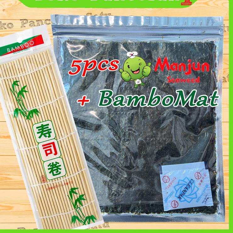 

Kodee3E8q MANJUN Nori Sushi Halal 5 lembar /Yakinori Import Kimbab/ Gimbab / Lembar Rumput Laut/Bamboo mat