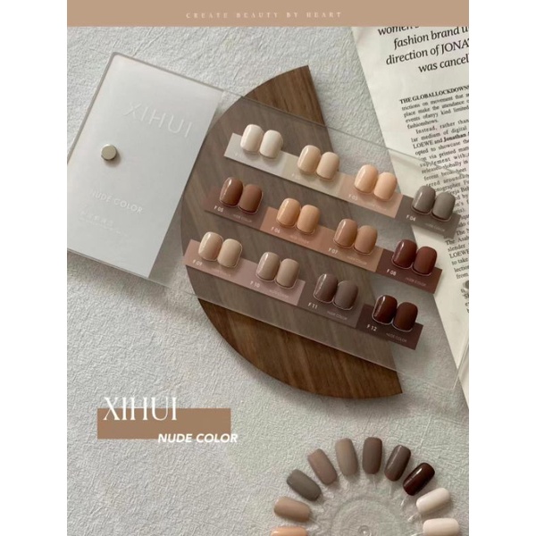 Gel Color XIHUI Nude Series 12 Color FREE Display Frame Color