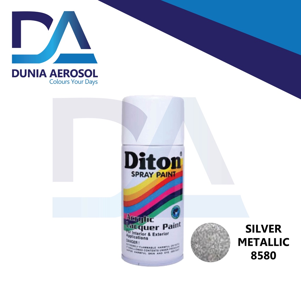 8580 Silver Metallic Diton Pilox Pylox Cat Semprot