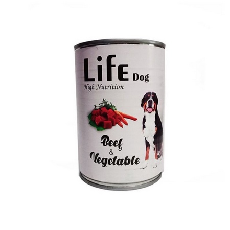 LIFE DOG KALENG 375gr makanan basah anjing