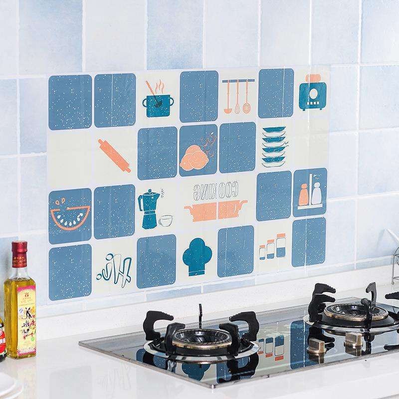 Stiker Dinding Dapur Anti Minyak Anti Panas Kitchen Wall Sticker Stiker Dapur Meja Karpet Cover Penutup Meja Wallpaper