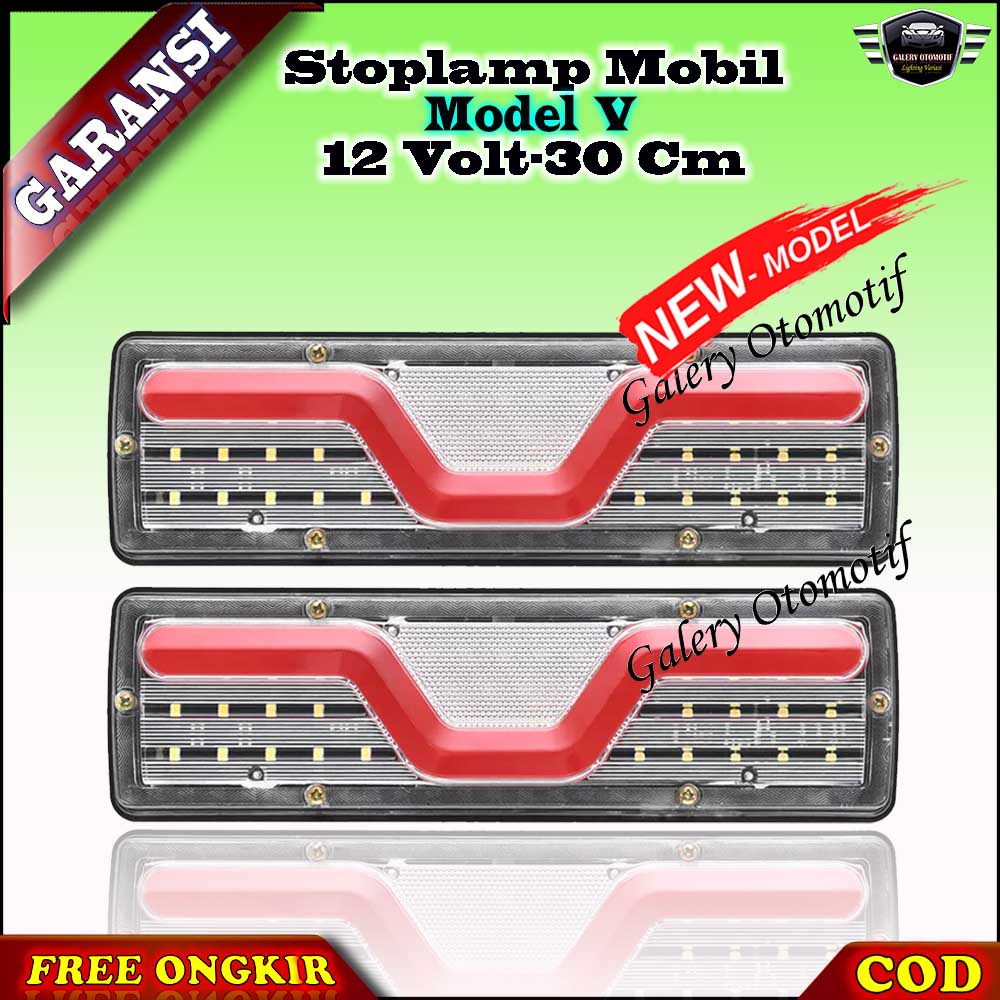 Variasi Lampu Rem Belakang Stoplamp Stop Lamp LED Model V Mobil Pik up Pickup L300 New Carry Granmax
