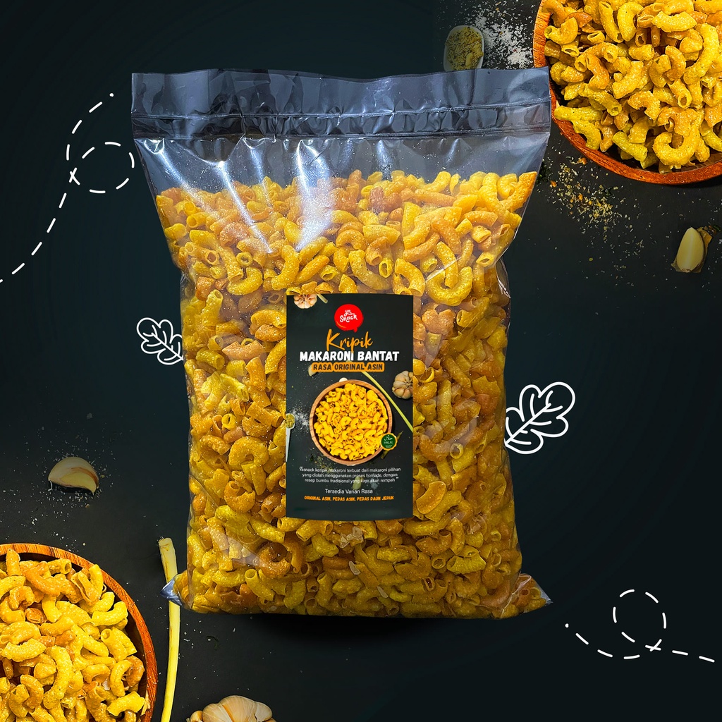 

1 Kg Yasnack Makaroni Bantat Original Asin 1 Kg/1000 gr
