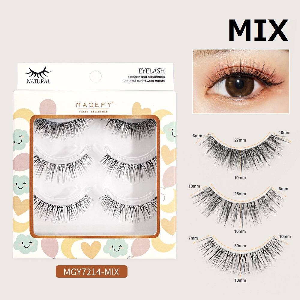 CSP095 – Magefy Bulu Mata Palsu Fake Eyelashes 3 pairs pasang