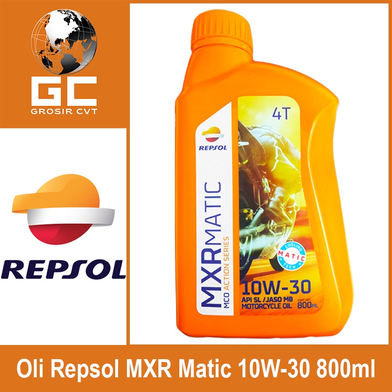 Repsol Oli Mesin MXR Matic 10W-30 API SL/JASO MB 800ml