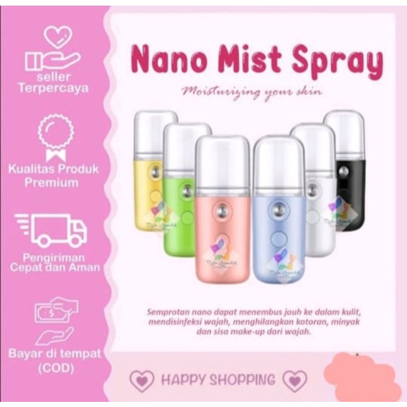 Nano spray with USB charger ( batrey bisa di charge) pelembut, pembersih penghalus kulit