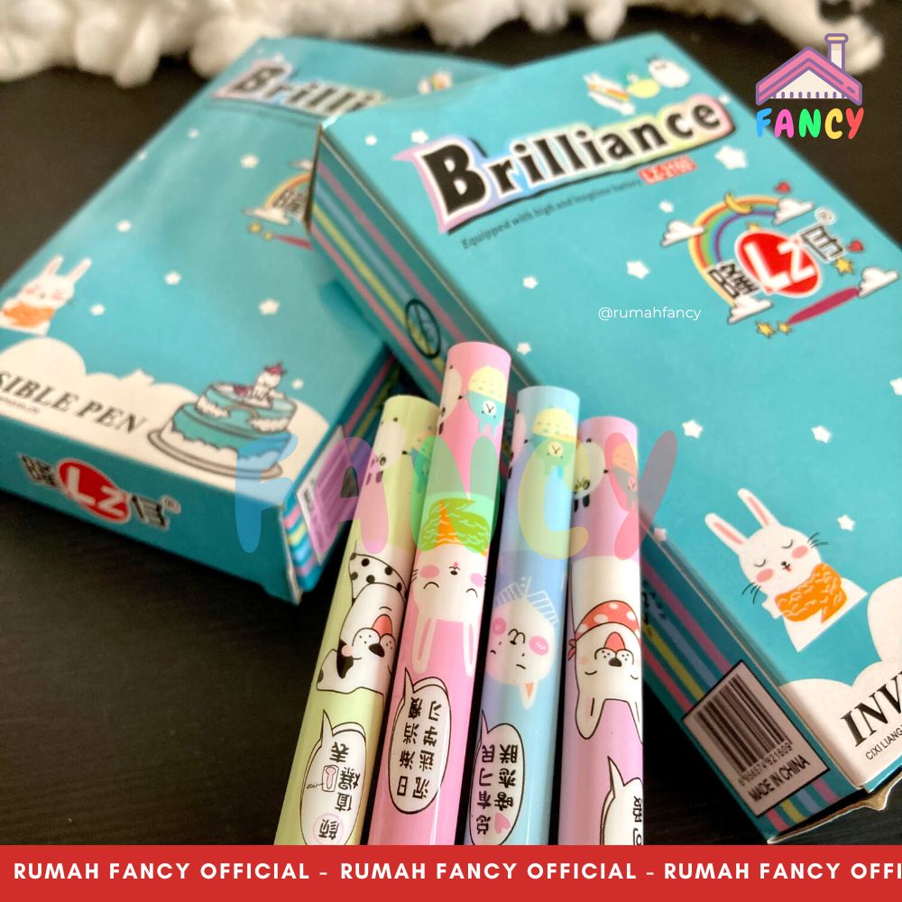 

RK [GROSIR] 1 LUSIN / 12 PCS Bolpen Lampu Invisible Ultraviolet Brilliance 2160 Bolpen Sekolah