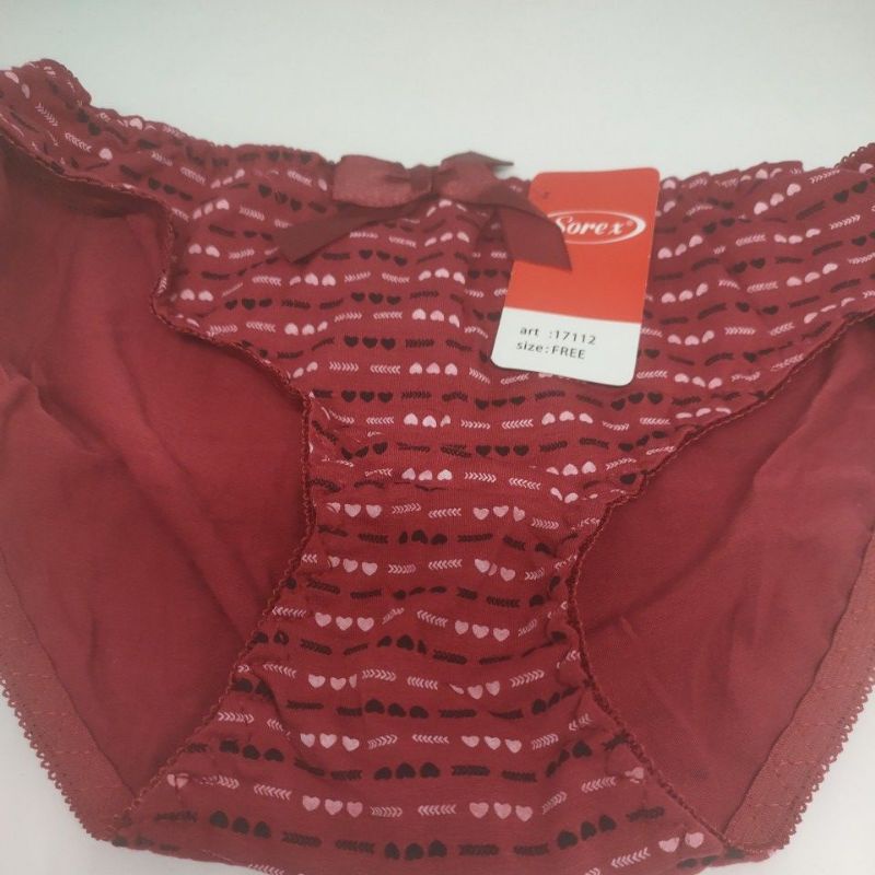 Sorex Bra Set (BH+CD) 17112 cup 3/4 setara A-B,  busa tebal , tanpa  kawat kait 3 (34-38)