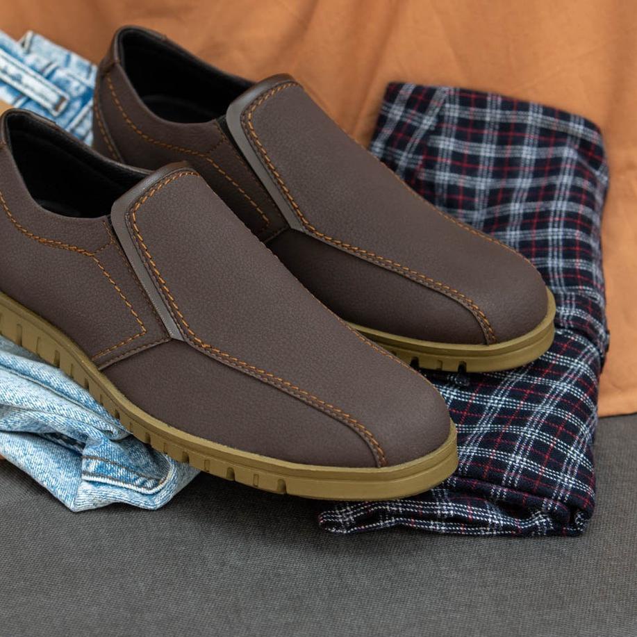 Original PAULMAY - Sepatu Slip on Pria Modena 38 Brown serbuuu 