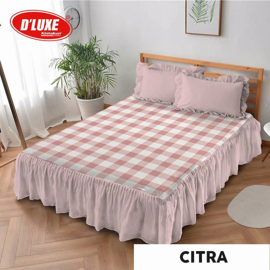 Kintakun D'luxe 3D - Bisa COD ORIGINAL Sprei Rumbai 160/180 Queen King Set Motif CITRA minimalis kot