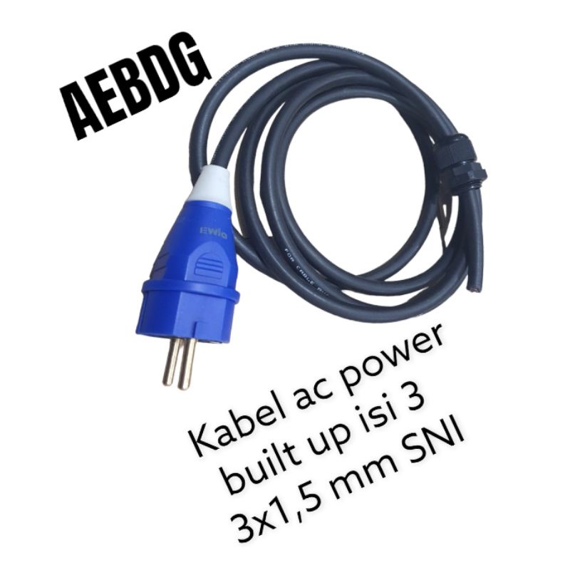 AEBDG Kabel Jack Power Amplifier Model Built Up LOTUSKU 3 x 1,5 MM 3X1.5MM / KABEL AC POWER BUILT UP