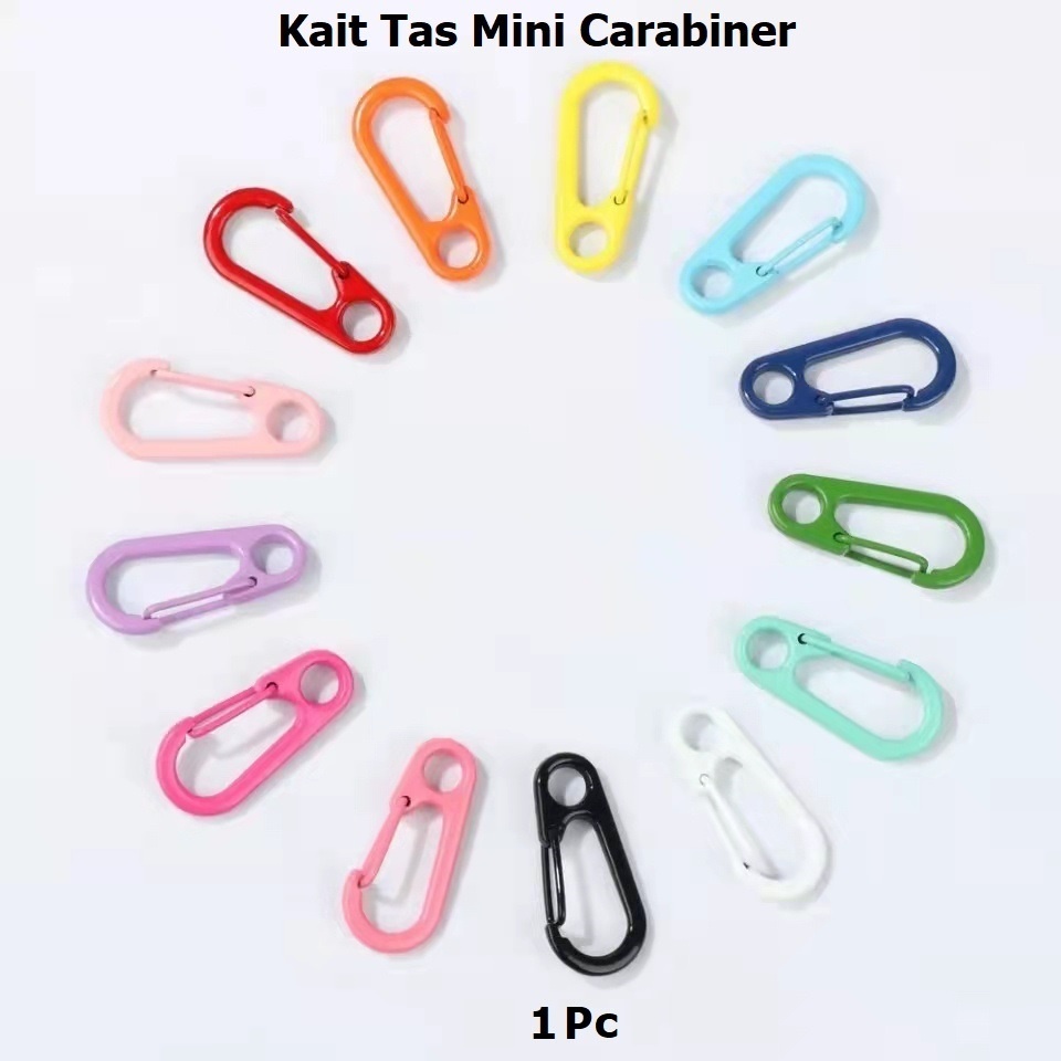 Kait Gantungan Kunci Mini Carabiner Warna-Warni/Pengait Tas Mini Carabiner Harga/1pc