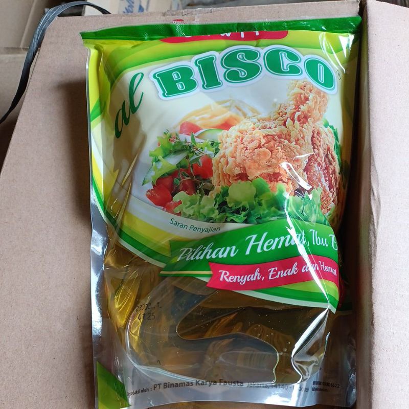 MINYAK BISCO 1 LITER DAN 2 LITER SATU DUS SAMEDAY/INSTANT