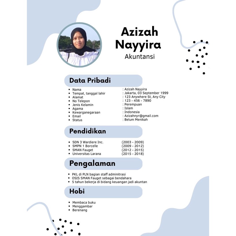 Jasa Pembuatan CV Estetik Modern I Jasa Pembuatan CV | Jasa Desain CV | Jasa CV | Hitungan Jam | Sur