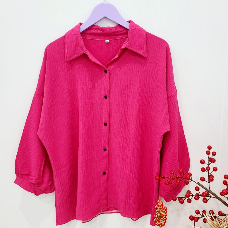 kemeja guilen jumbo crinkle ld120/blouse guilen/atasan kemeja jumbo