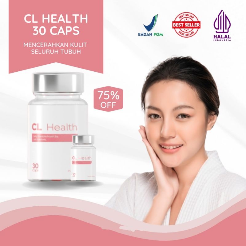 GLUTATHIONE / PEMUTIH KULIT/ KAPSUL PEMUTIH KULIT BADAN / CL HEALTH SKIN 30 CAPSULE