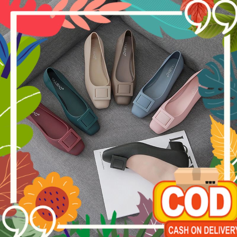 Tosca purple light / GROSIRTAS TG1597 Sepatu FlatShoes Wanita Hak Import / Sepatu Wedges Hak Bahan J