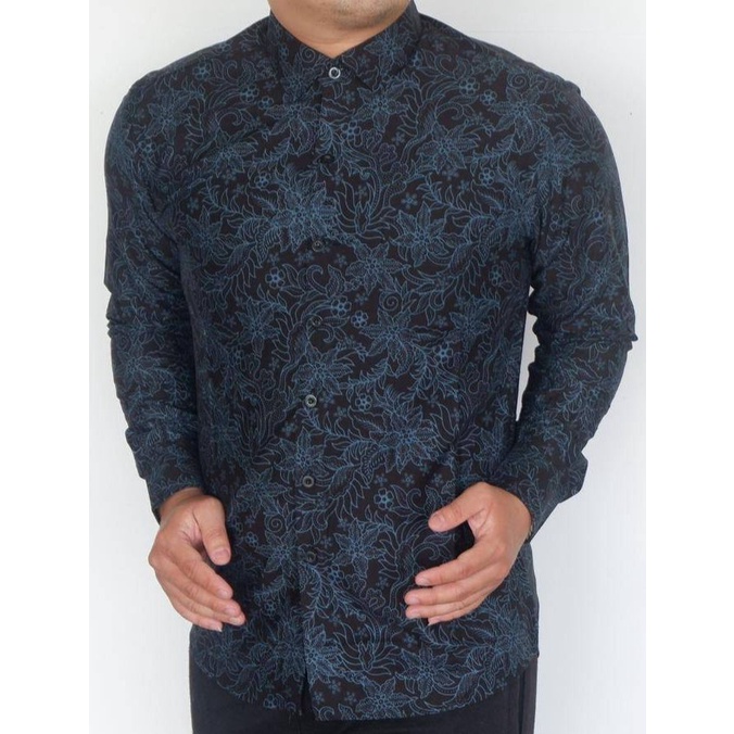 Baju Batik Pria Slimfit Kemeja Lengan Panjang Hem Slim Fit LBL 1947