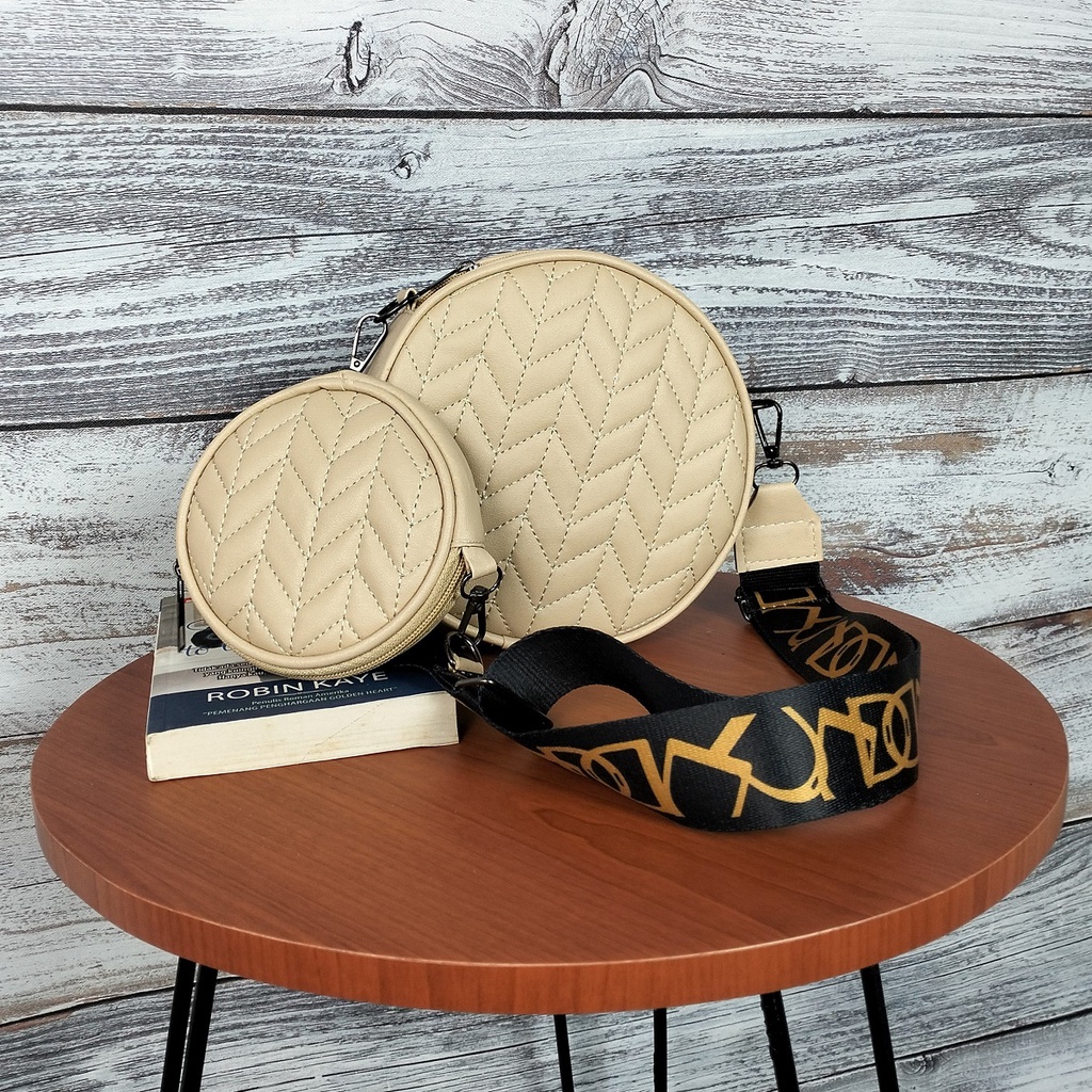 Tas Slingbag Wanita Nana Cricle Bag Premium Free Wallet