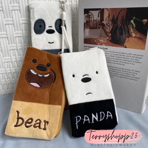 

Tempat Pensil Karakter Beruang Lucu WeBearBare Kotak Pensil Kain WBB Imut Bisa COD