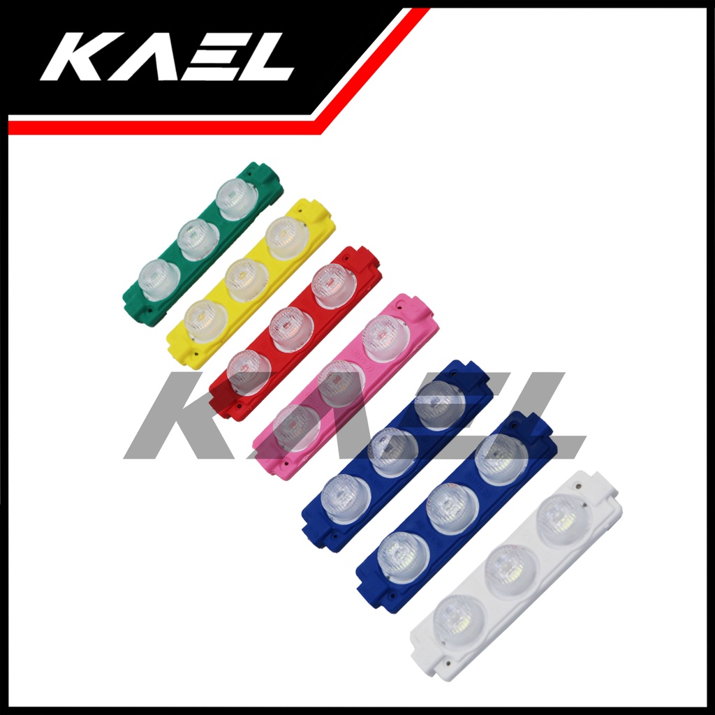 LED Modul 3 Mata 12V 3 Watt Variasi Kolong Motor Mobil Aquarium dll SMD DC 12 Volt 3W Lampu Waterproof Tahan Air Etalase Toko Pajangan Rak Universal