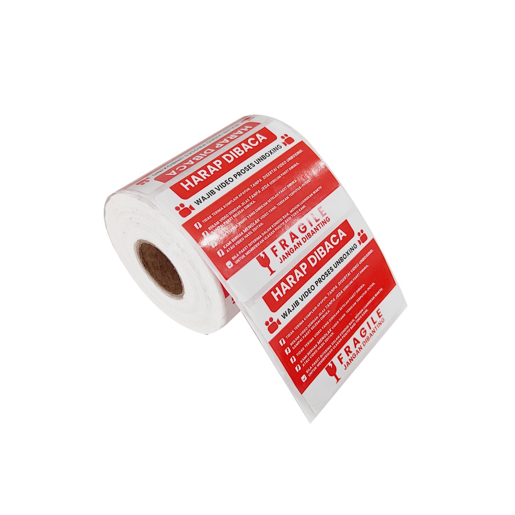 

RB Label Sticker Murah Wajib Video Unboxing Stiker FRAGILE 70x50 mm @500