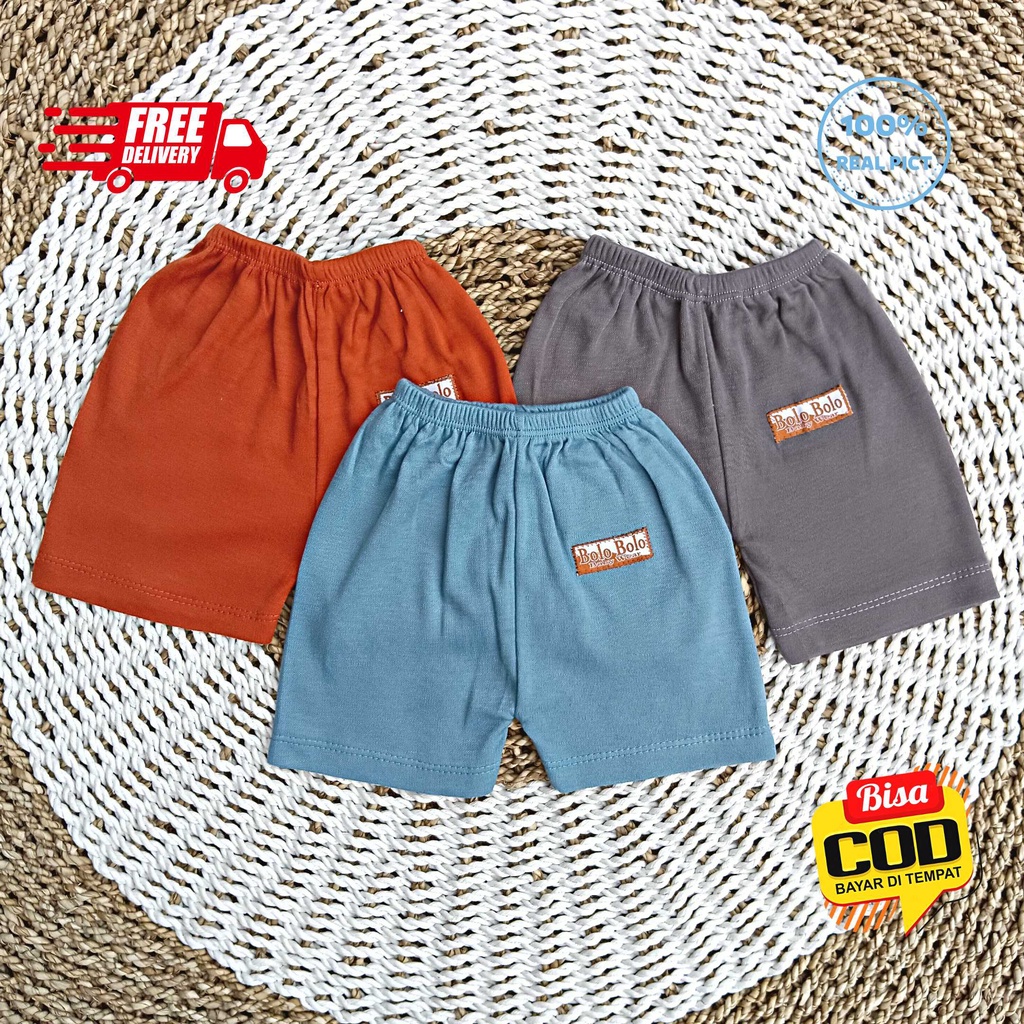 Celana Pendek Bayi 0 - 3 Bulan EARTH COLOR SERIES merk SNI Bolo - Bolo