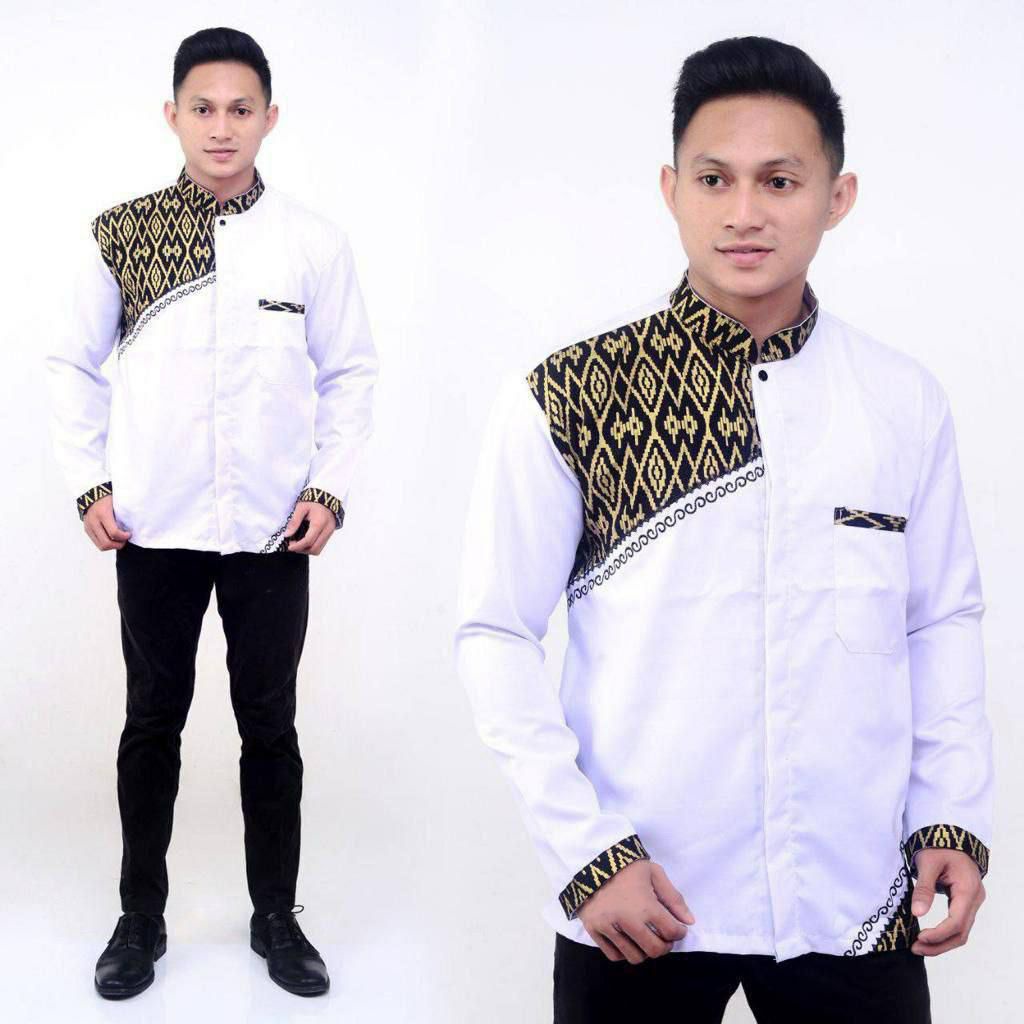 Baju Koko Pria Bordir Syubbanul Muslimin Koko Azzahir Koko Kurta Lengan Panjang Dan Pendek