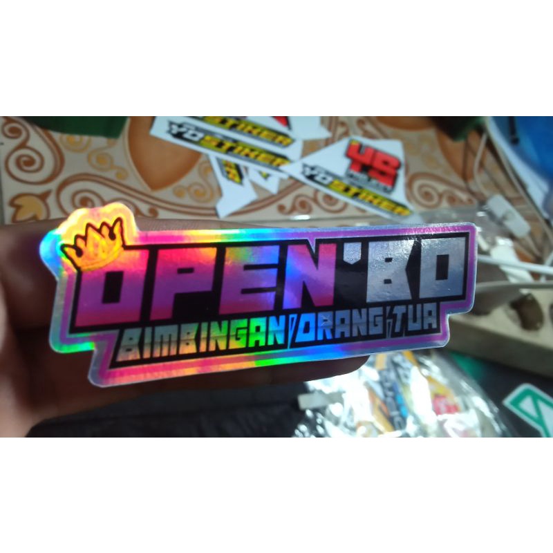 Stiker Hologram OPEN BO