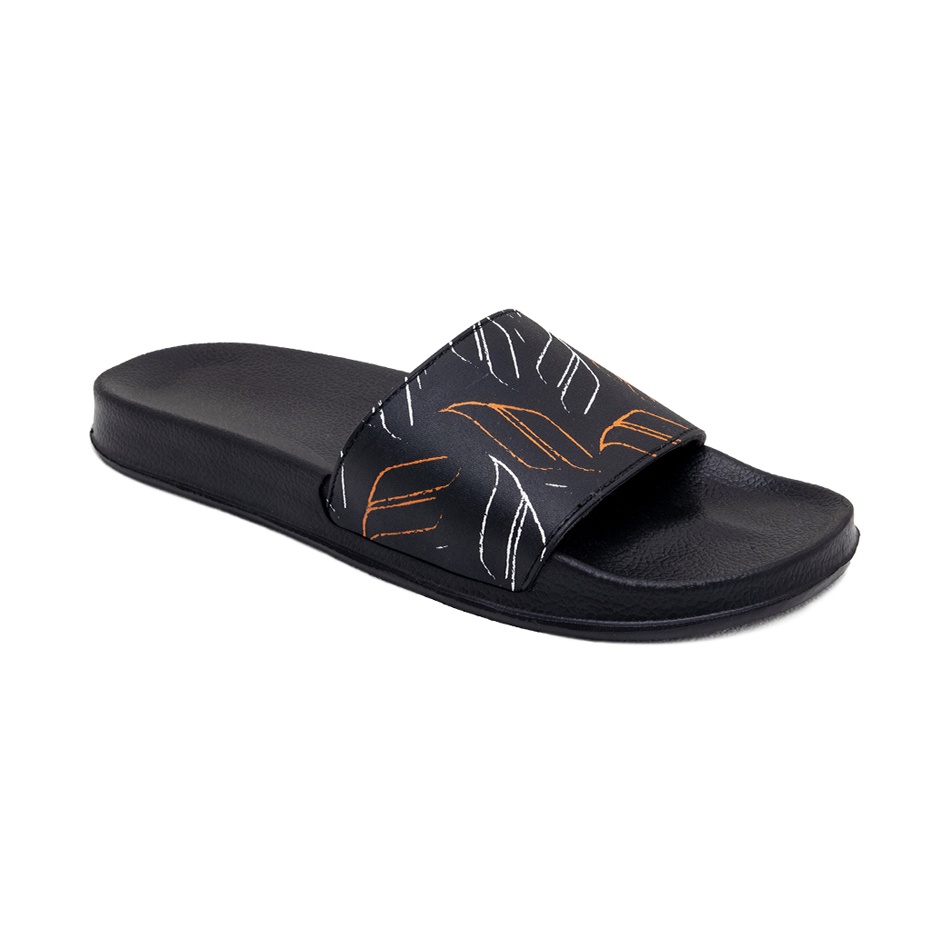 HOPPER BLACK BLUE ORIGINAL x FOOTSTEP Sandal Casual Hitam Pria Sendal Slide Jalan Santai Harian Slippers Hangout Main Kondangan Lebaran Slop Karet Premium Slip On Remaja Dewasa Flip Flop Kerja Sport Footwear Big Size Jumbo Ukuran Besar 44 Keren Kekinian