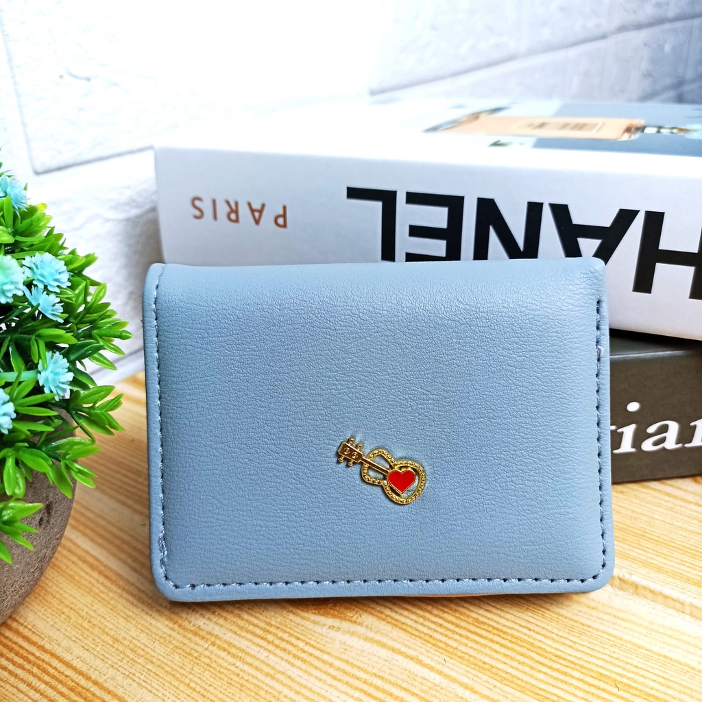 Dompet Lipat Wanita Fashion Style Korea Kasual Dompet Cewek Mini Multifungsi Women Wallet PU Satu7an D79