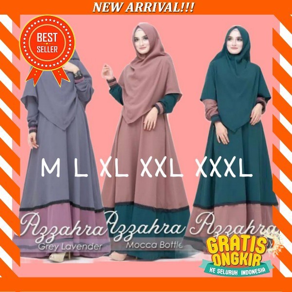 Gamis Syari Soffina Set Hijab Polos Busui Friendly Bahan Lady Zara Premium Aplikasi Renda Hitam Dan 