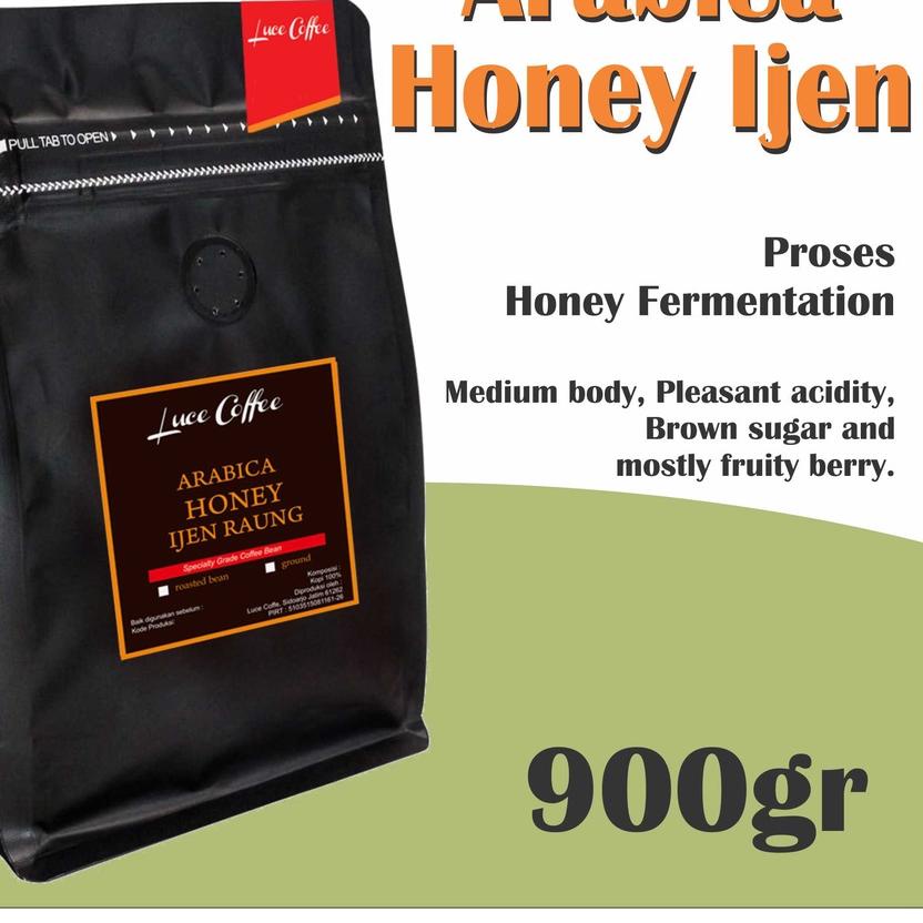

Diskon [KI3] Luce Coffee,Kopi Arabica HONEY Ijen Raung 900gr - Biji atau bubuk