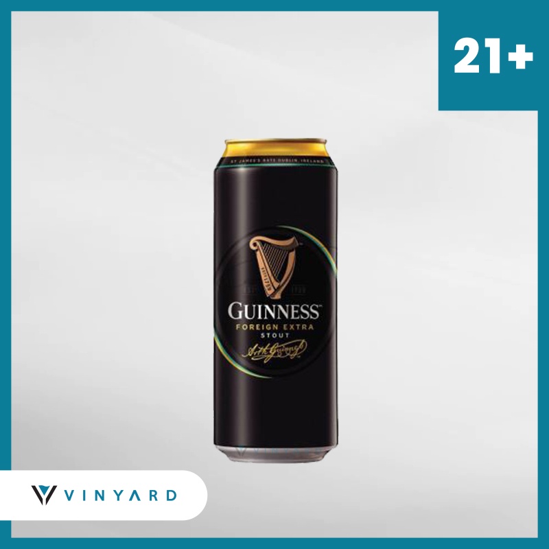 Guinnes beer Can Foreign Xtra Stout Bir Hitam Can 500 ml