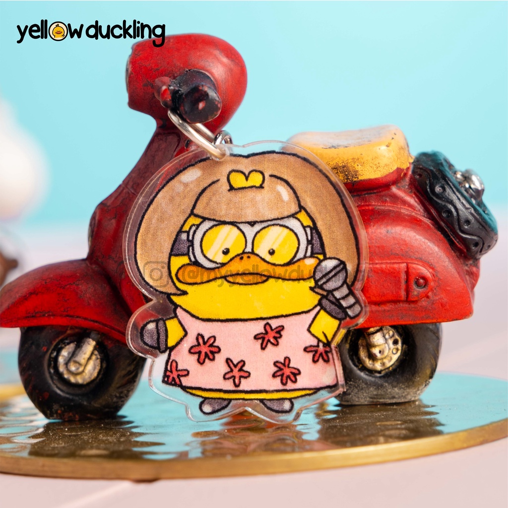 KEYCHAIN - MINTIKON ITIK TANTE - YELLOW DUCKLING MR ITIK - KAWAII KEYCHAIN - BAG CHARM - GANTUNGAN K