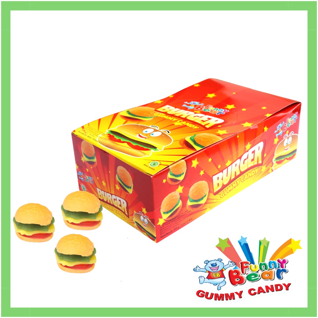 

Funny Bear Burger Deluxe Gummy Candy