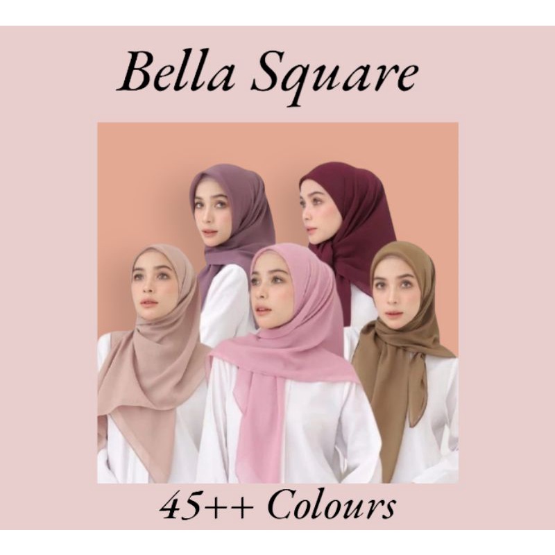 [COD] Kerudung Segi Empat BELLA SQUARE Hijab Polos Nude Series