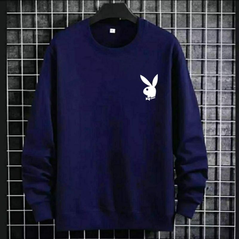 Crewneck Sweater Pria Playboy Trendy ll Kaos Lengan Panjang Terbaru ll Baju Sweater Pria