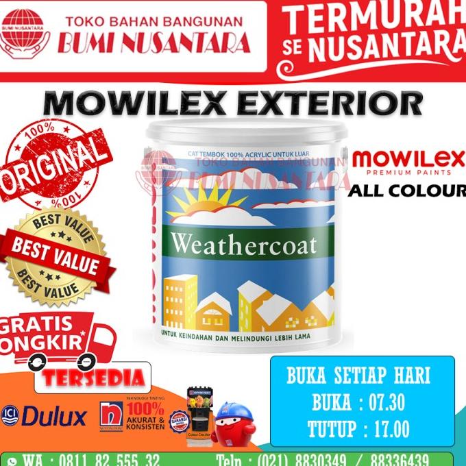 SALE MOWILEX WEATHERCOAT 2,5L CAT TEMBOK EXTERIOR MOWILEX WEATHERSHIELD