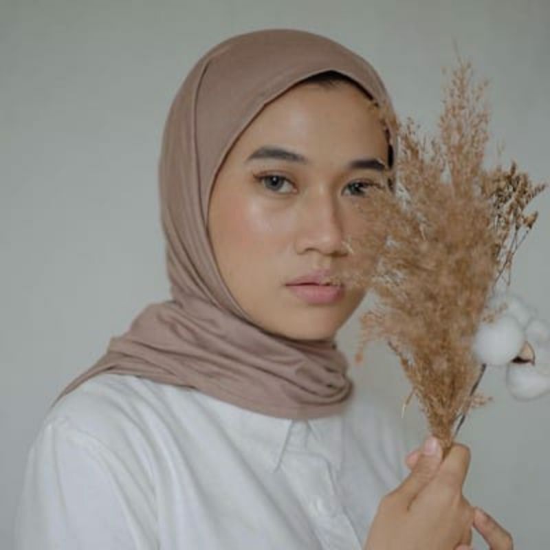 ( A036 ) JILBAB SEGITIGA INSTAN POLOS JERSEY DEWASA/KERUDUNG INSTAN WANITA
