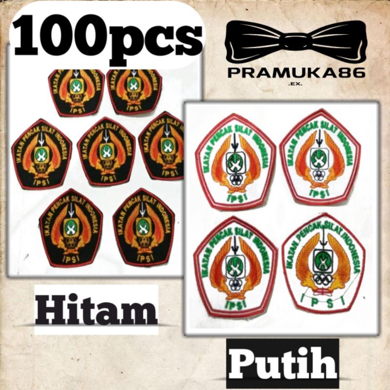 (100pcs) Bedge bed bet IPSI - Logo Pencak Silat IPSI Bordir