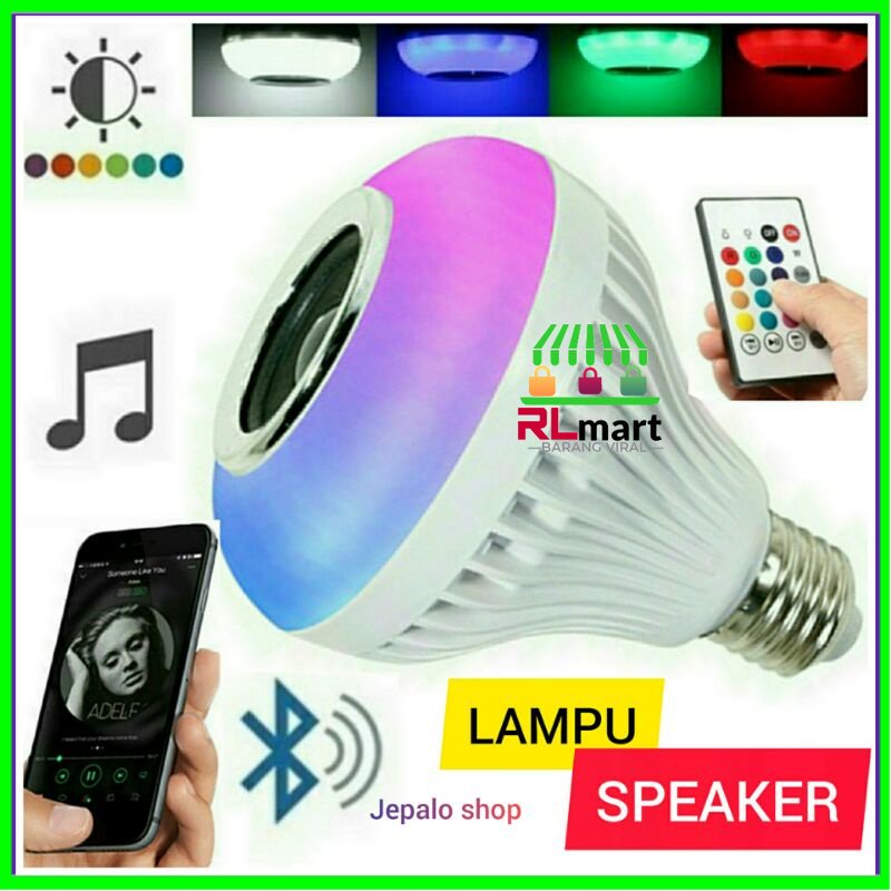 LAMPU SPEAKER BLUETOOTH BOHLAM / SPEAKER LAMPU LED / BOHLAM SPEAKER RLMART