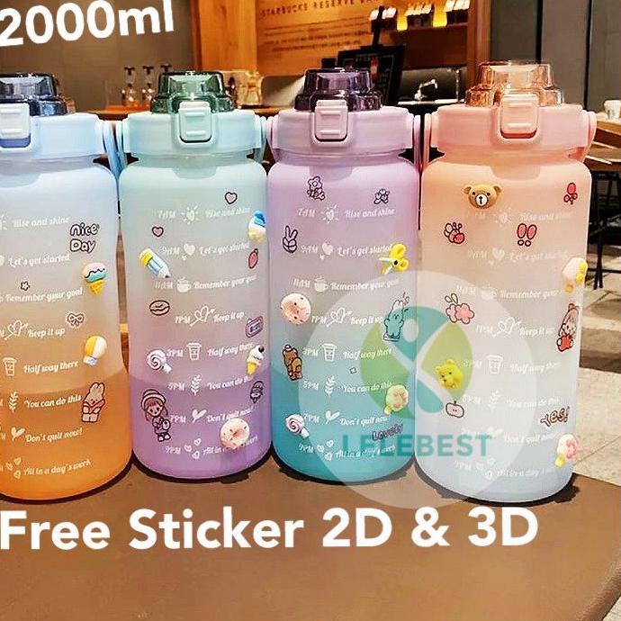 Depan1 Botol Minum 2 Liter Botol Minum Viral Botol Pelangi Botol Minum Motivasi
